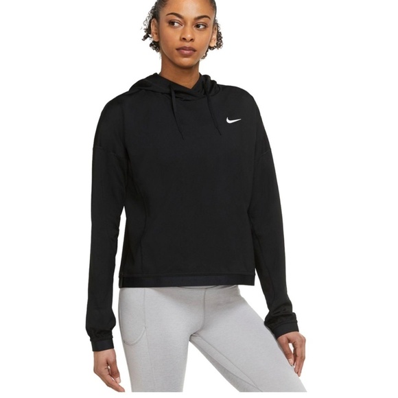 Nike Women's Black Oversized Therma-Fit Pacer Women Running Hoody Hoodie Small - Picture 1 of 9